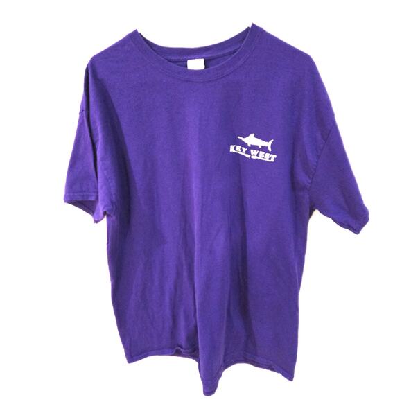 Gildan Sz XL Purple Heavy Cotton Est 1521 Key West T-Shirt - Picture 1 of 7
